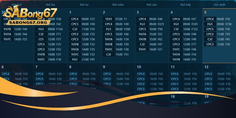 Lịch đá CPC1 tại SABONG67 và các tiện ích hiện đại
